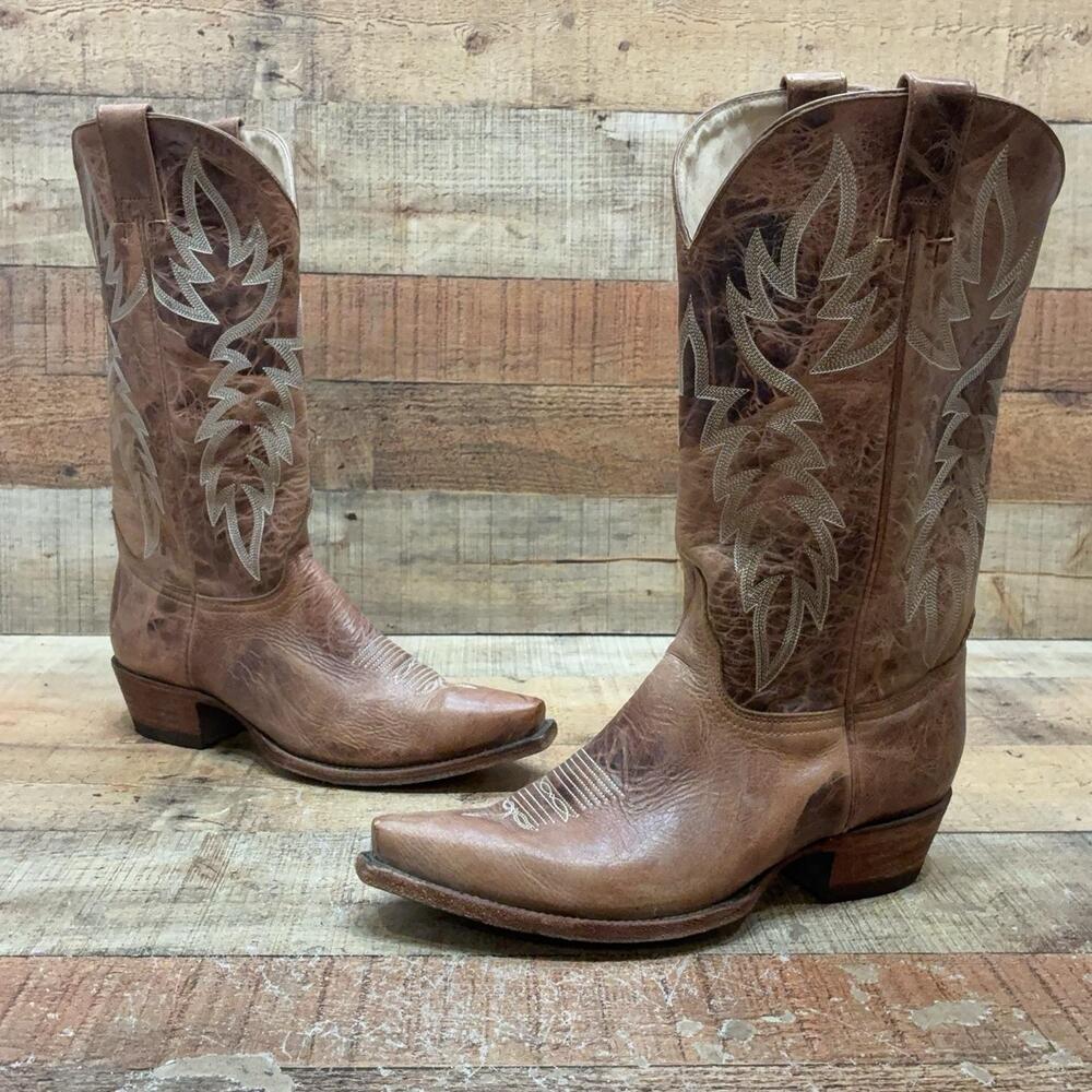 Idyllwind Boots Womens Size 10 41 Brown Leather Mid Calf Cowboy Pointed Toe